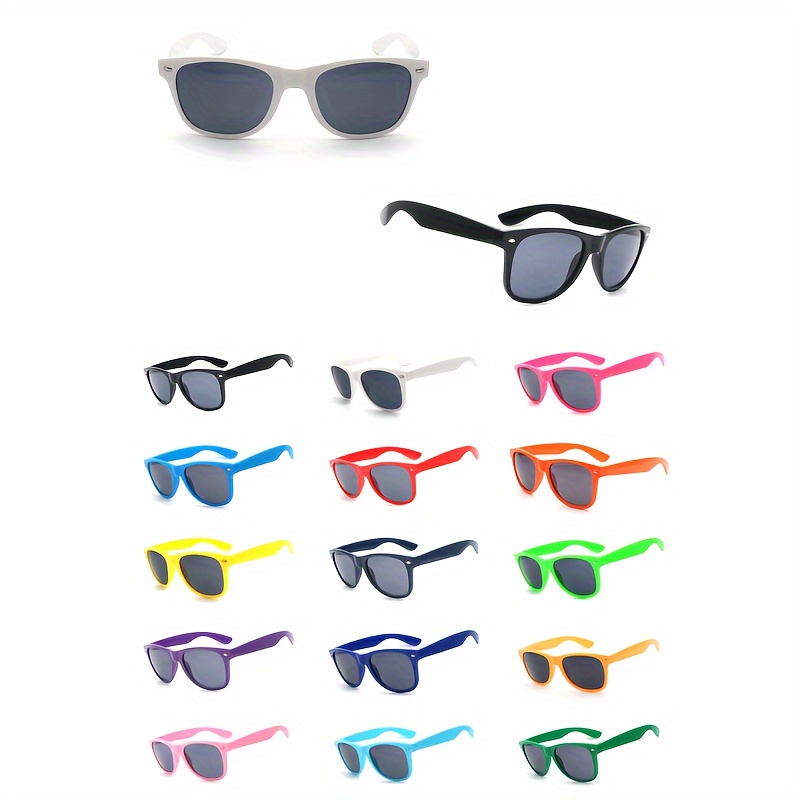 

Retro Classic Y2k Colorful Versatile Square Sunglasses, For Men Women Outdoor Sports Party Vacation Travel Driving Fishing Supply Photo Prop, 15 Colors Available