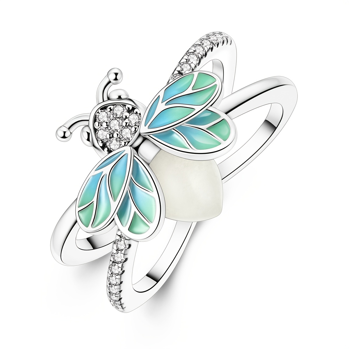Women's Summer Night Glow Firefly Ring, Elegant Gift