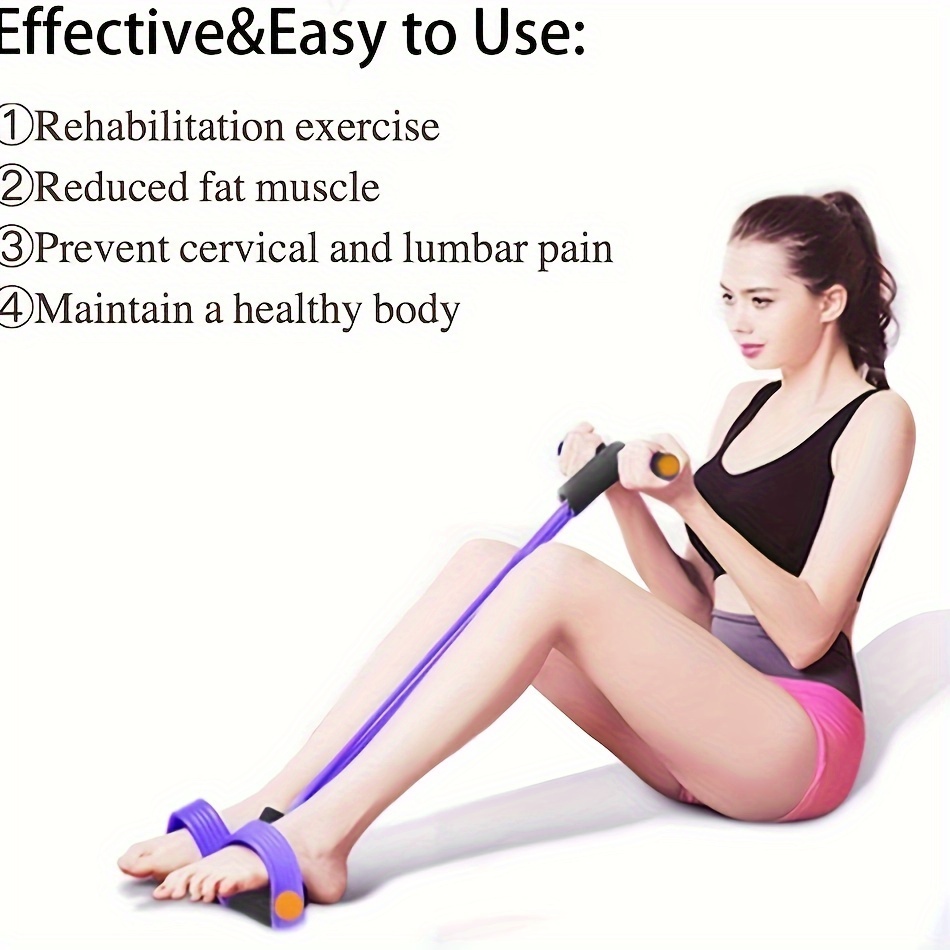 multifunctional pull rope 6 tube elastic yoga pedal puller   band natural latex pull rope fitness equipment for abdomen waist arm leg stretching details 6
