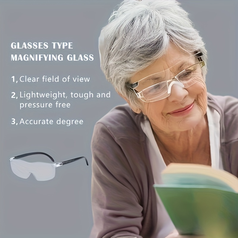 large lens portable magnifying glass 300 magnification handheld magnifier with frameless design free for reading crafting sewing diy ideal for tailors hobbyists pocket sized powerful magnifier no power needed Product details 2