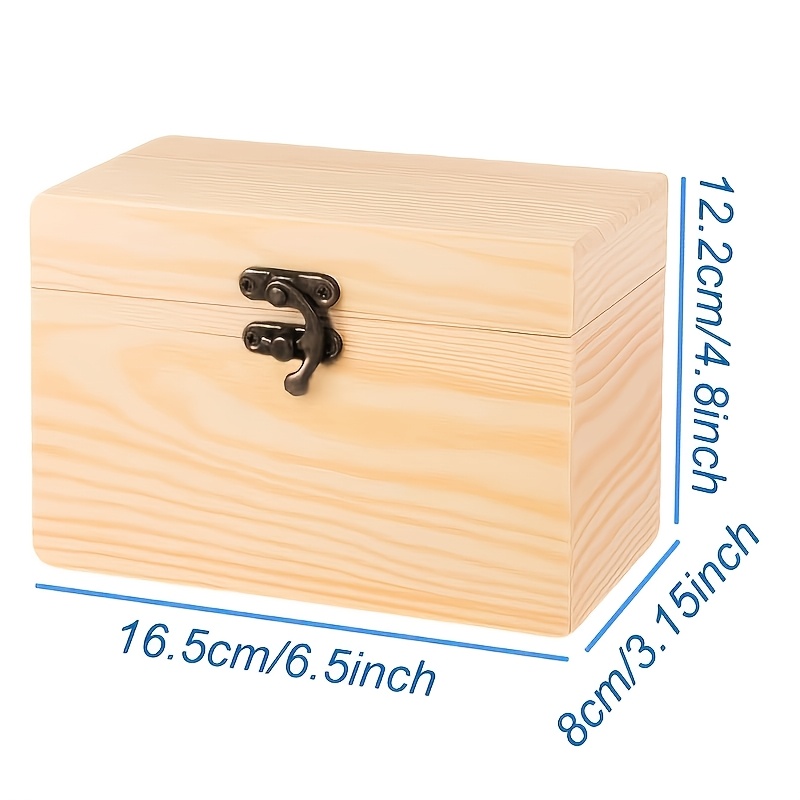 TEMU 1pc Index Card Storage Wood Box With Dividers, Wooden Index Card Holder, Business Card Organizer, Flash Card Storage Case, Wood Desk Organizer