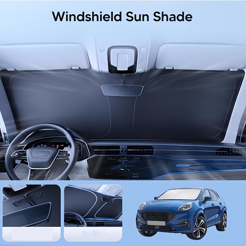 TEMU Parasole Parabrezza per Ford Puma 2019-2024 2025 2026, Parasole Pieghevole per Finestrino Anteriore, Protezione Parasole, Blocca i UV e Mantiene