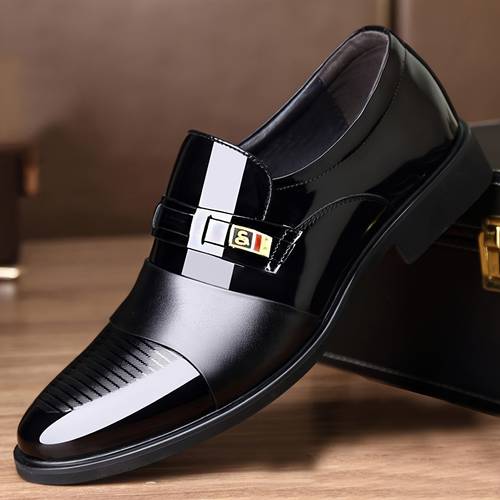 mens dress shoes dad shoes mens business dress shoes loafers shoes for middle aged and elderly men casual mens shoes gifts for men genuine wedding shoes mens social shoes oxford shoes