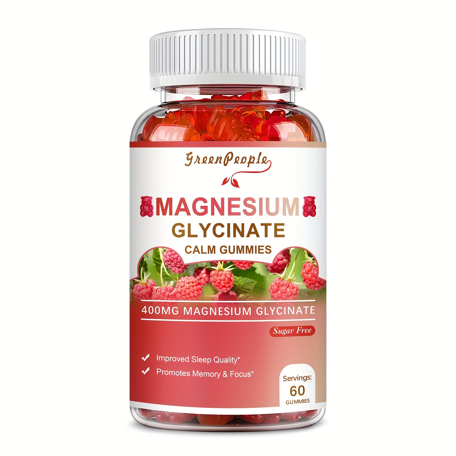 magnesium glycinate gummies 400mg   magnesium   supplement with magnesium malate vitamin d b6 and   for   sleep for adults 60 raspberry gummies details 0