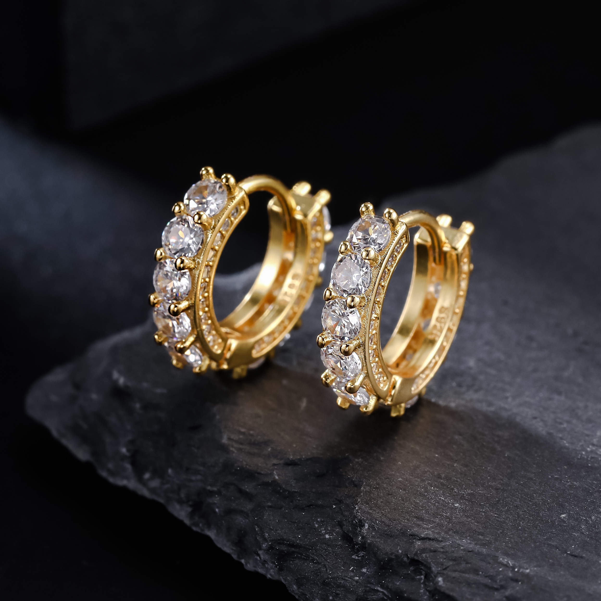 Image of 1 Pair Round Earrings Men's And Women's Earrings Wedding Anniversary Concert Additions Holiday Gifts Birthday Gifts Everyday Gifts