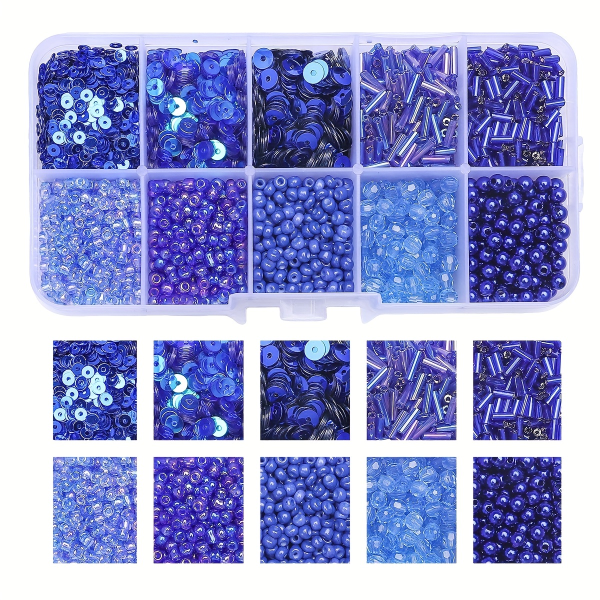 10 grids pack jewelry making kit 3mm czech glass seed beads and sequin set for diy necklace bracelet earrings handmade craft small business supplies and garment embroidery accessories