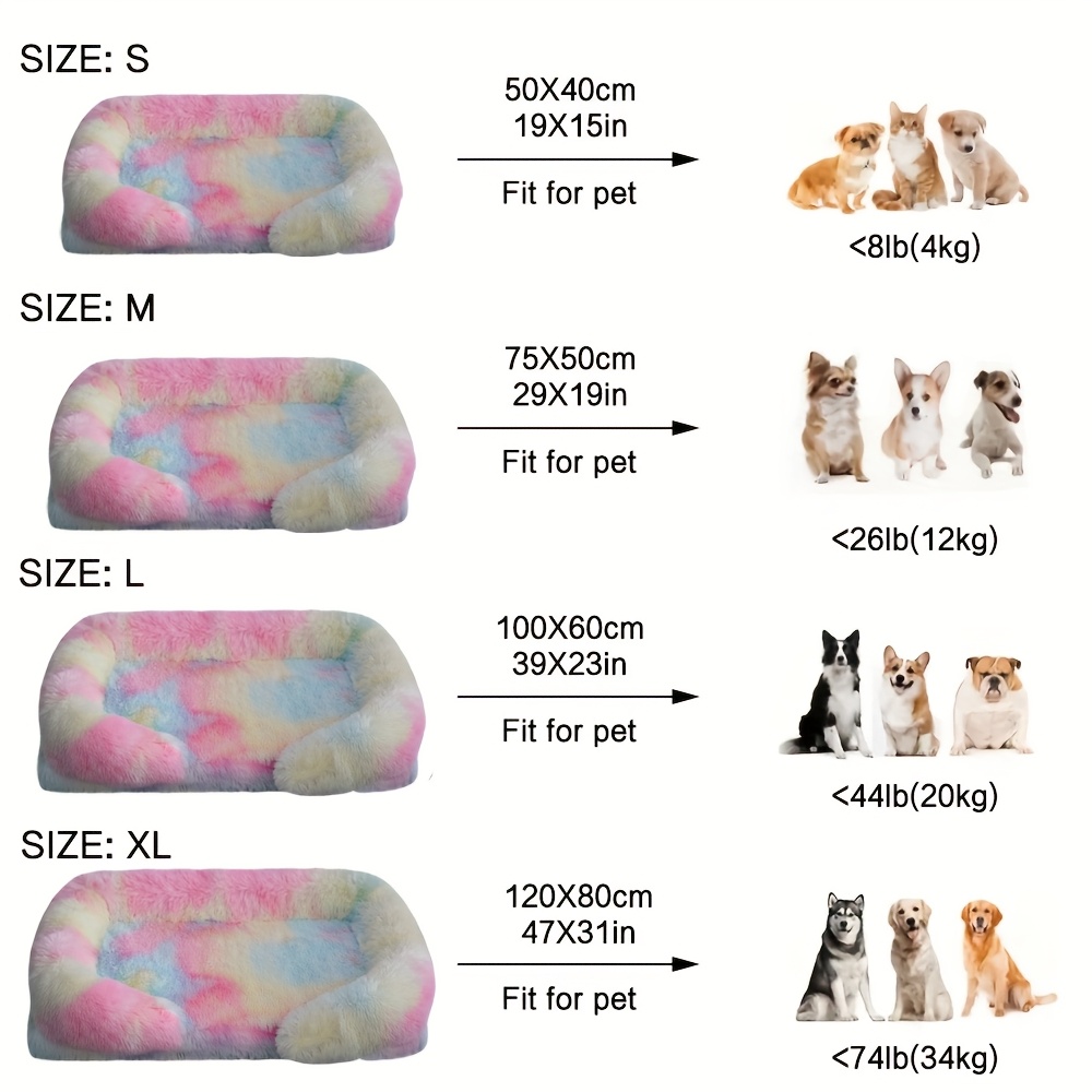 removable double layer long fur pet sofa for dogs polyester fiber fill small to large breed dog bed easy assembly mixed colors cozy plush texture detachable design for cleaning     sofa pet bed Product details 0
