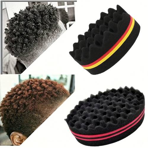 wave long hair african curly hair care tool curling sponge fashionable sponge brush suitable for curly hair curling styling tool