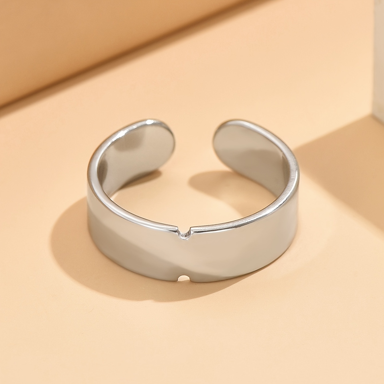 Minimalist Smooth 304 Stainless Steel Open Ring