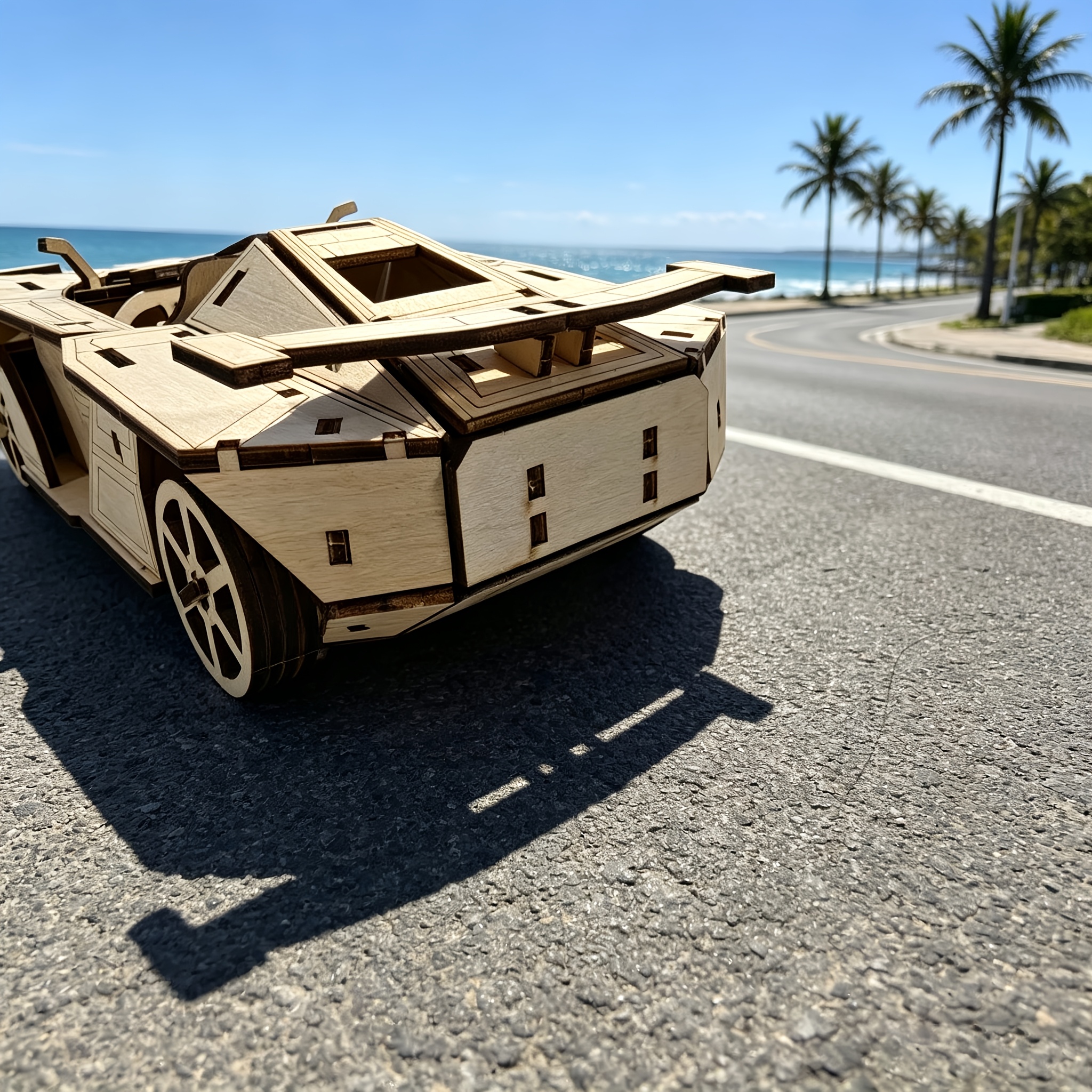 3D Puzzle Race Car Model, Wooden Assembly Kit
