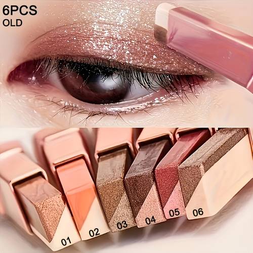 6pcs two color eye shadow stick durable waterproof non fading non smudging essential cosmetics perfect gift for mothers day