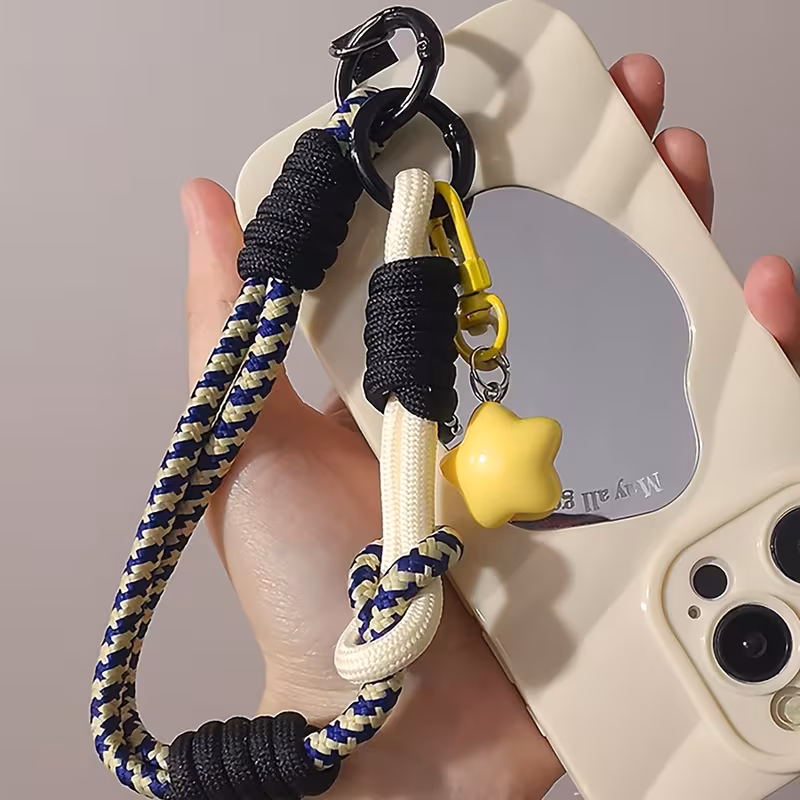 1pc dopamine short lanyard phone strap wrist strap camera accessory pouch pendant keychain Product details 8