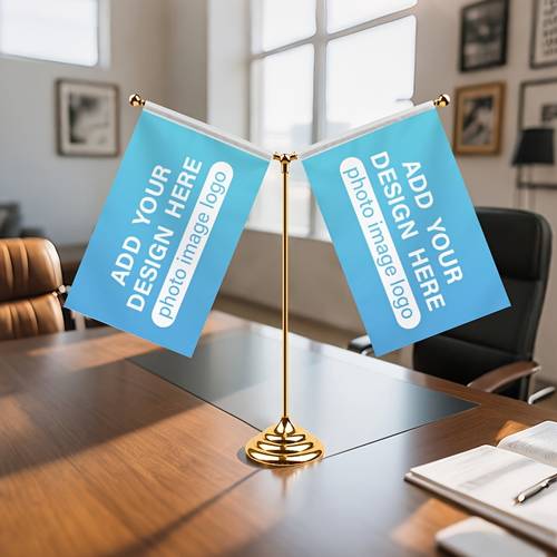 customizable outdoor table flag personalized add here banner with golden pole blue for garden lawn yard for birthday wedding party decorations outdoor decorations
