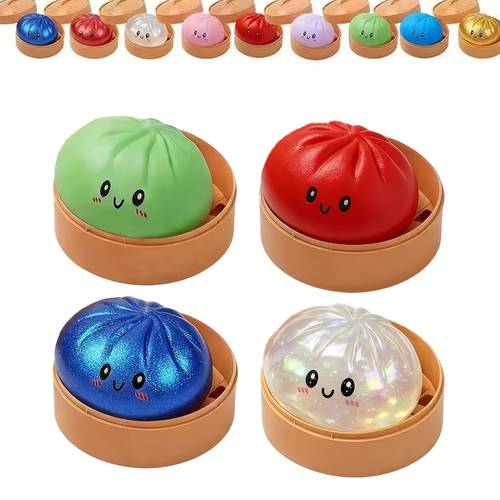 this set of four color cute mini buns is soft and are an toy gift for friends and a for kids on festivals or birthdays random color