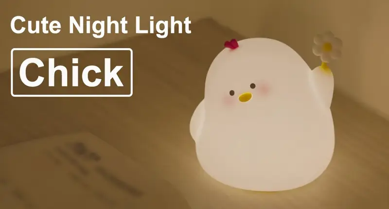 1pc cute light 1200mah battery led bedside lights tapping control 3 level brightness adjustable 30 minute timer great gift for birthdays christmas for Product details 0