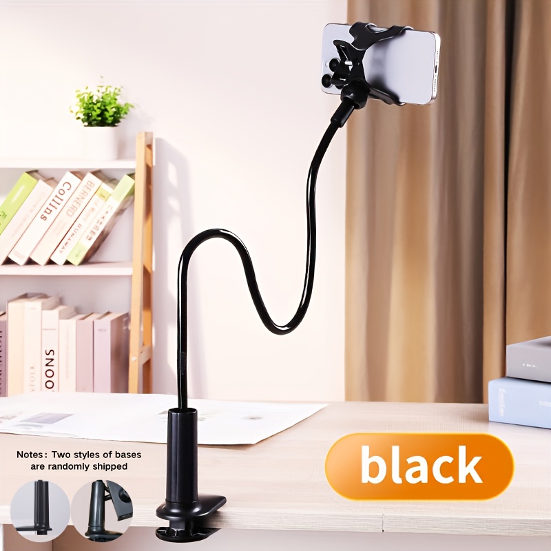 E-shop Schwanenhals Handyhalterung Bett Flexibler Arm, Gesamtlänge 28 Zoll, 360° Verstellbare Klemmclip, Überkopf Handyhalterung Ständer für Bett,