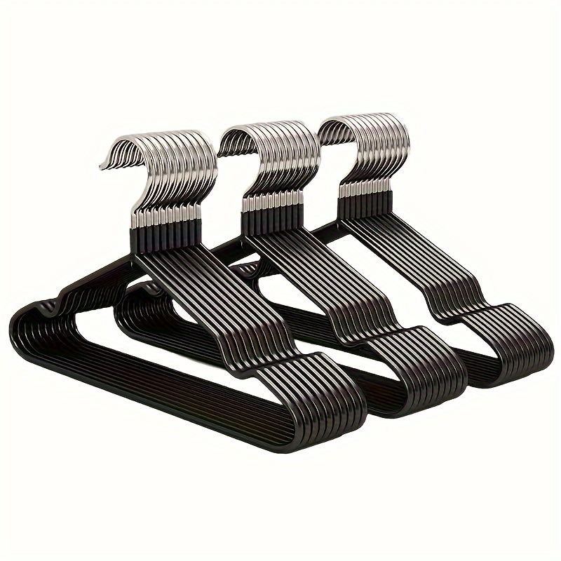 TEMU 40 Pack Heavy-duty Metal Clothes Hangers With Non-slip - Space-saving Stackable Design, Rust-resistant Coating For Laundry, Wardrobe, Bedroom,