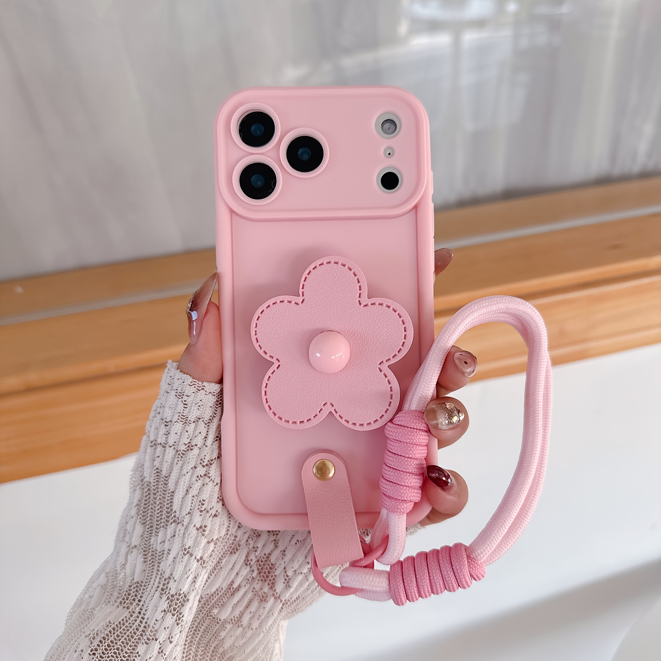TEMU para teléfono: Cordón de con flores, compatible con para móvil Apple 17/16promax, iPhone 12/13pro/11