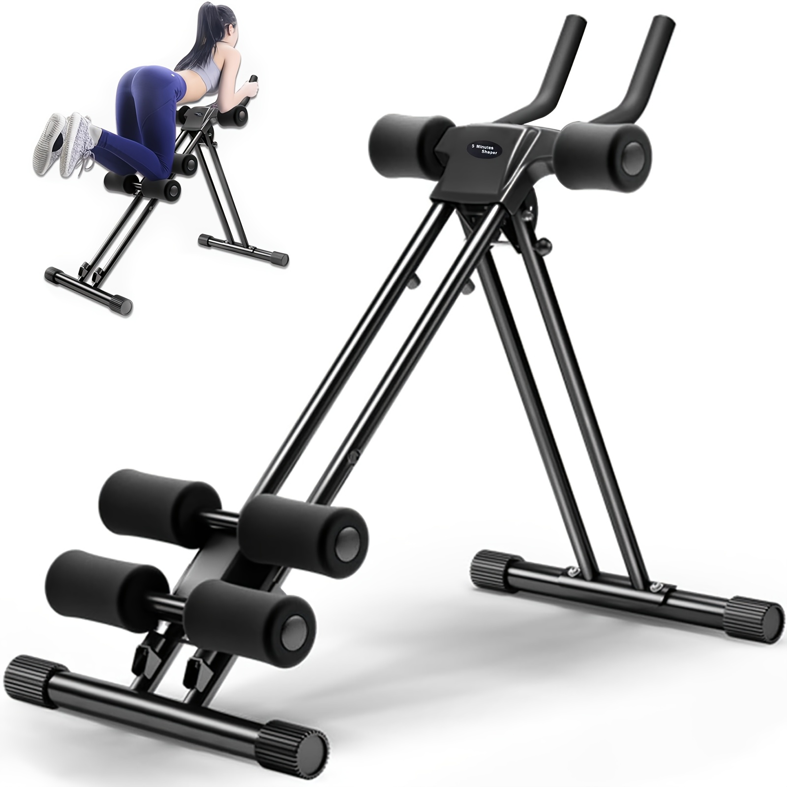 Image of Home Abdominal Trainer: Foldable Abdominal Trainer, Fitness Abdominal Exercise Machine, Unisex Home Fitness Equipment