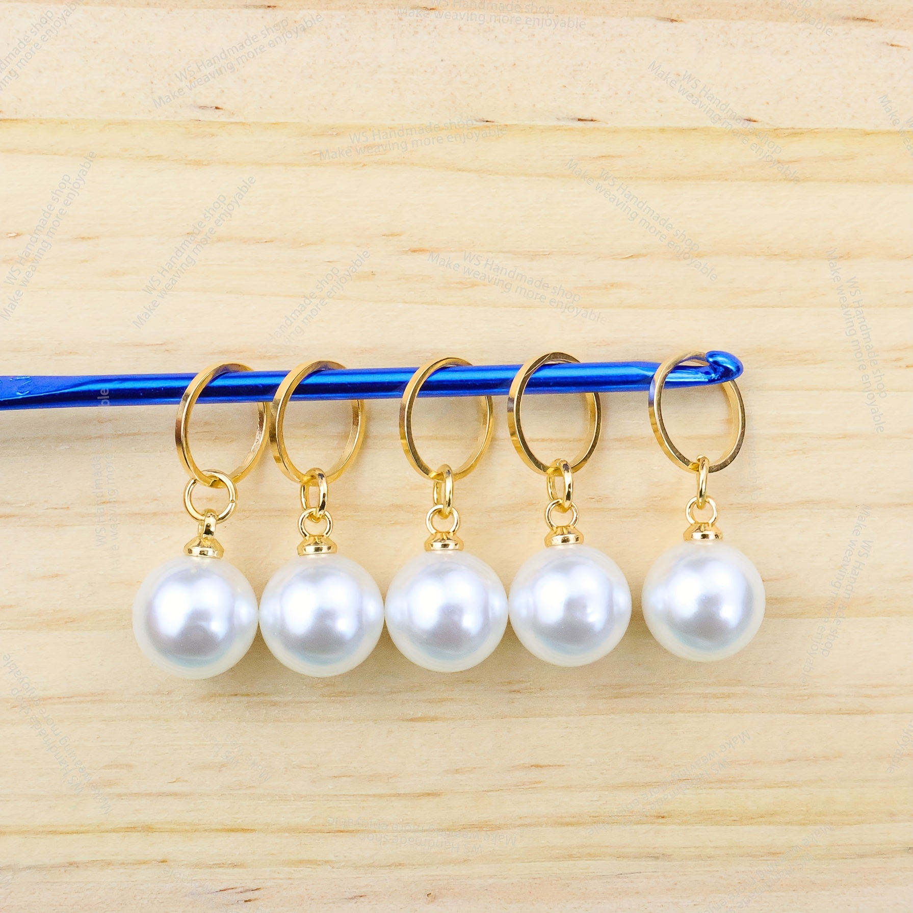 5pcs Knitting Tool Set With Markers In Red And White, Knitting Aid For Handmade Diy Crafts