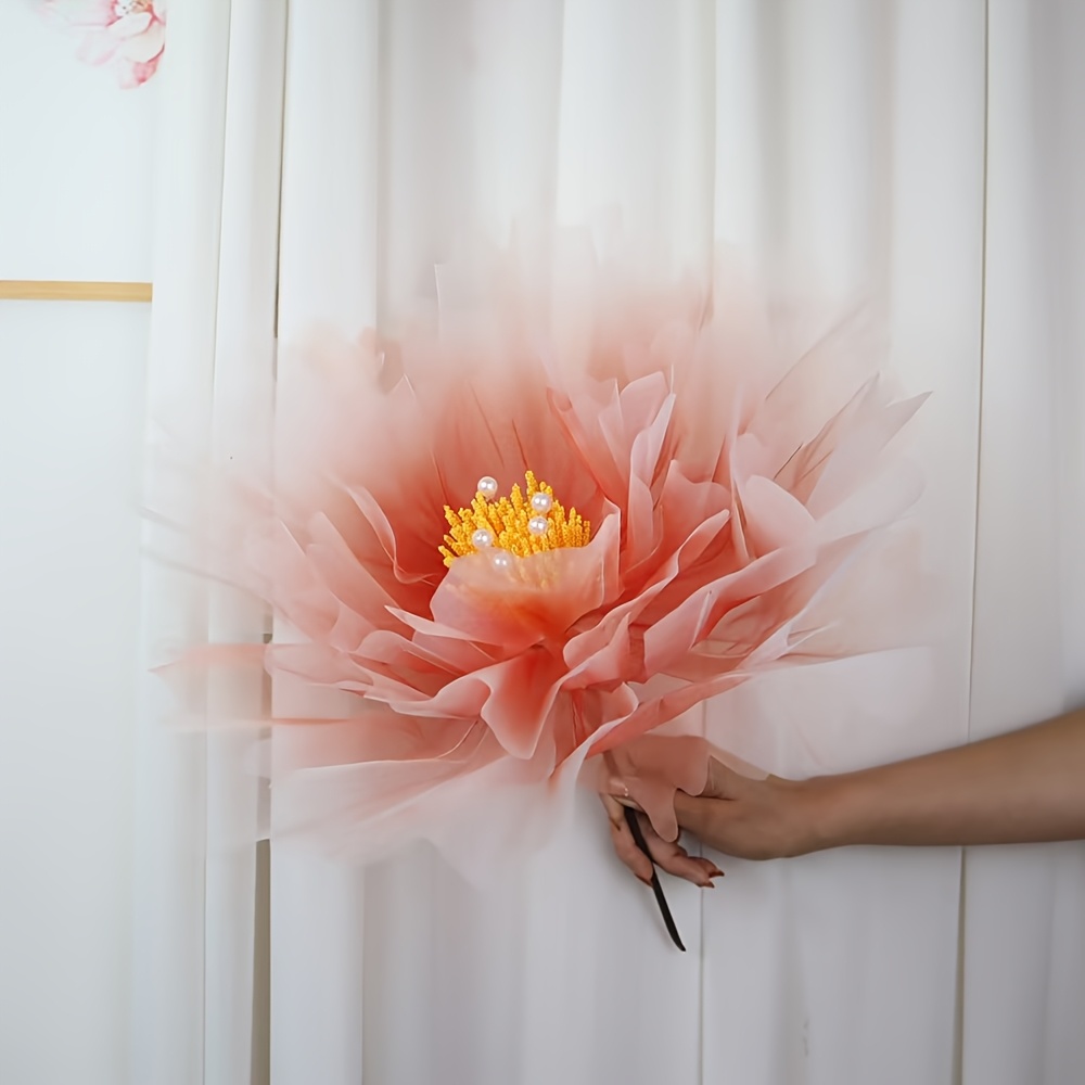 TEMU 50cm Fleur Artificielle en Fil de Couleur Simulation pour Décoration de Mariage, Fête, Maison, Scène, Route, Grande Tête de Fleur, Fleurs de