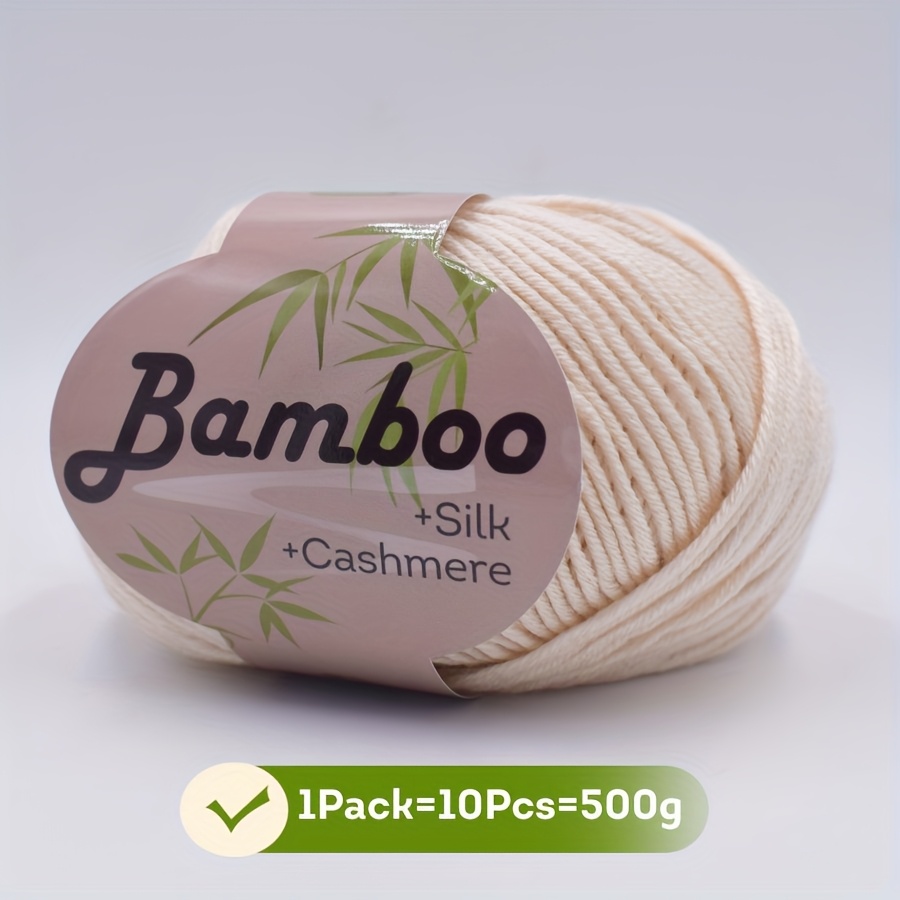 E-shop 10 Stück Bambus-Garnmischung – Weich & Atmungsaktiv für Stricken, Häkeln, DIY-Basteln – 500g/17,63oz Gesamt – 31 Lebendige Farben