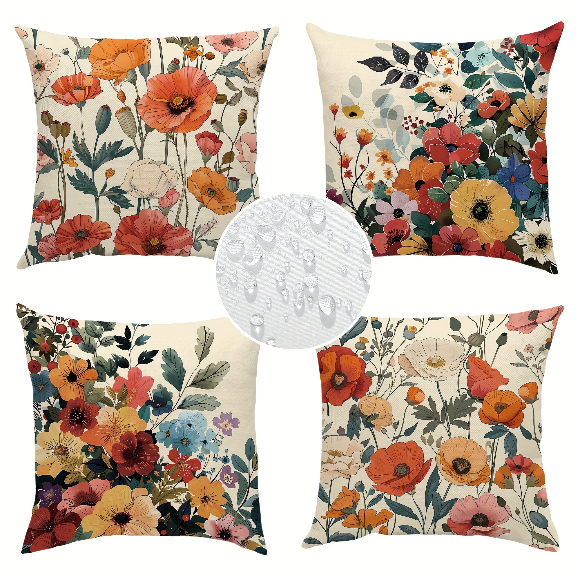 

4pcs Decorative Cushion 18in*18in For Furniture Bed Sofa Decoration