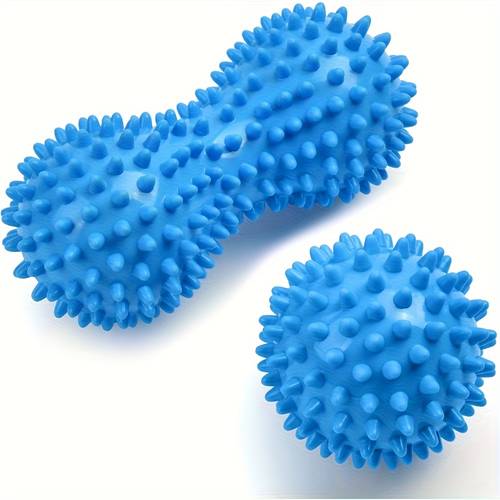 2pcs set fitness yoga massage balls portable shoulder back massage soothing non electric for muscle and trigger tissue massage durable plastic ideal for body and muscle relaxation