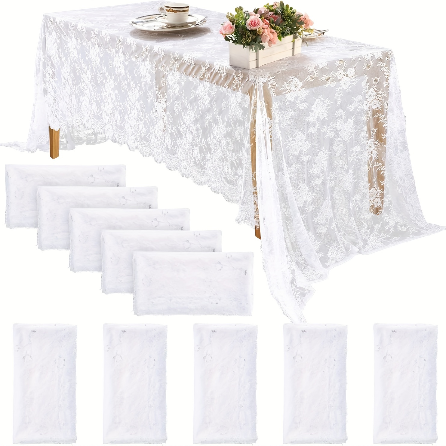 

10 Tablecloth Rectangular For Rectangle Table Crochet Tablecloths Table Christmas Tablecloth 60x120 Inchfor Decoration