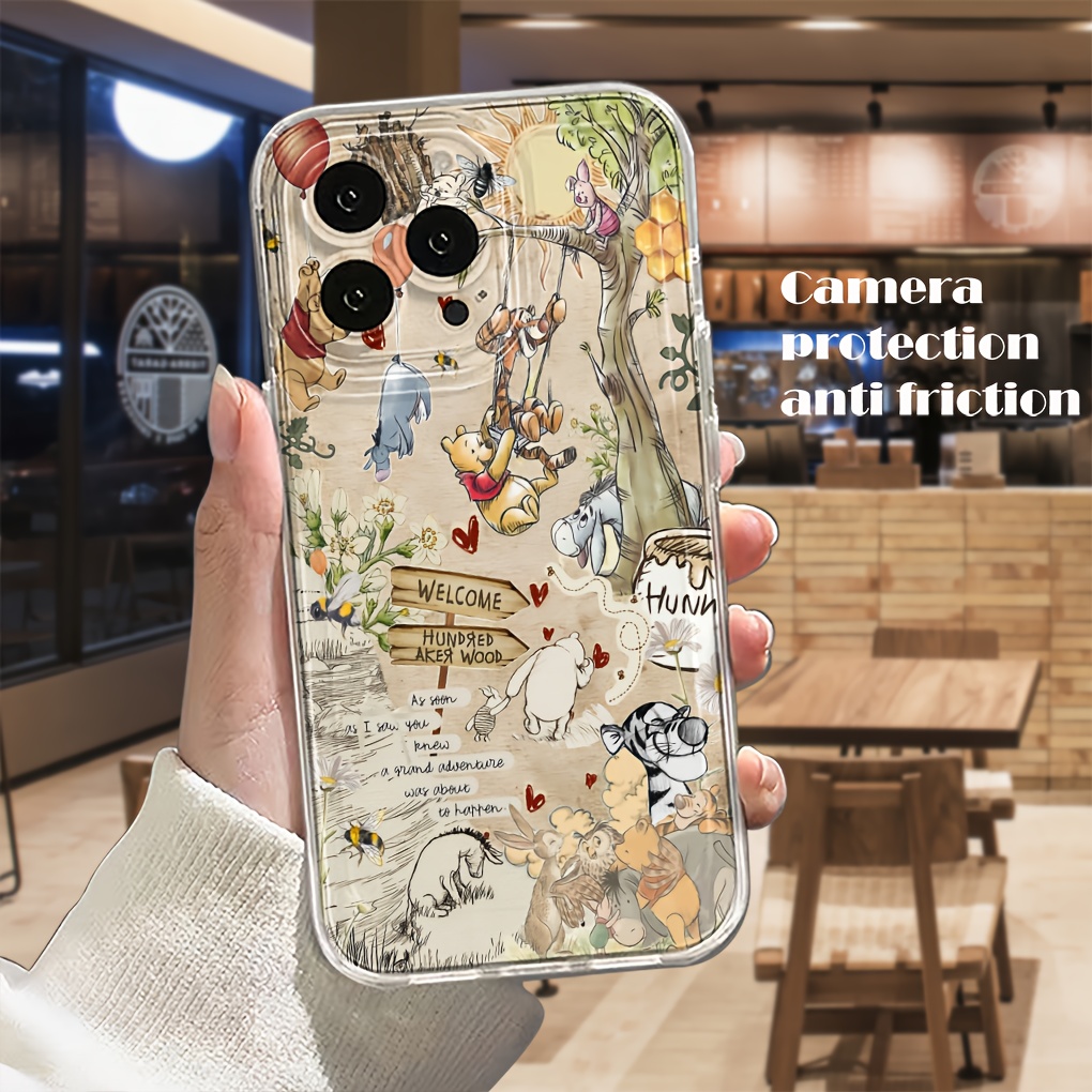 Licensed Winnie The Pooh Cartoon Phone Cases, Which Are Shockproof And Drop-Resistant, Suitable for Iphone Models 16/15/14/13/12/11/7/8/7 Plus/10 Plus/Xs Max/Xs/X/Xr, Making Them Perfect Gifts for Holidays And Birthdays.