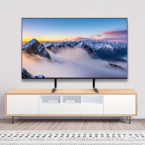TV Support Stand, Height Adjustable TV Mount, Tabletop TV Stand, Universal TV Stand - for 93.98-190.5 cm Large Screen, LCD , Adjustable Height Tabletop TV Stand - Sturdy V-Shaped Support - and Adjust, to 39.92 KG