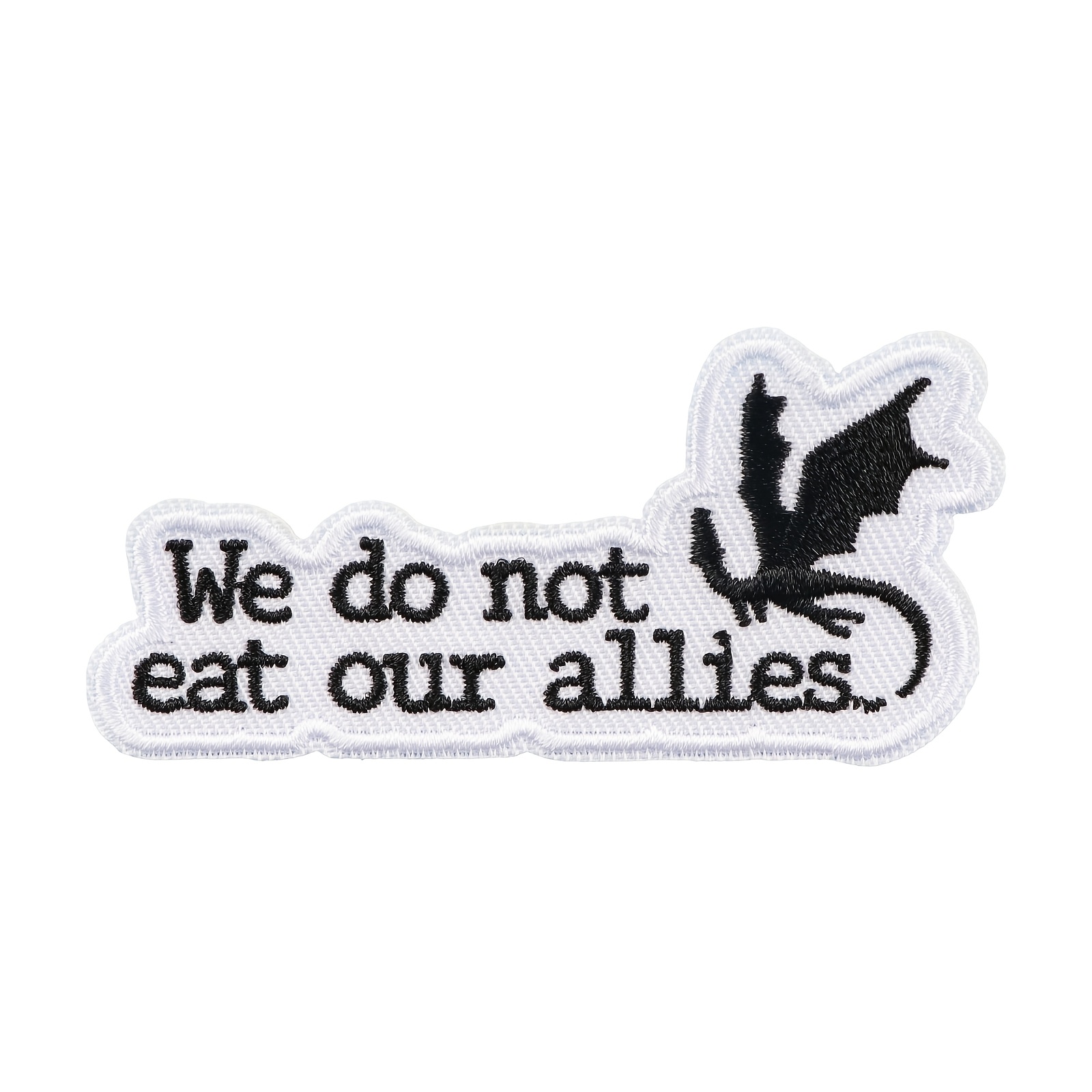 TEMU 1pc Inspirational Statement Embroidered Patch, Suitable For Clothing, Hats, Backpacks, Vests, And Jackets Applique