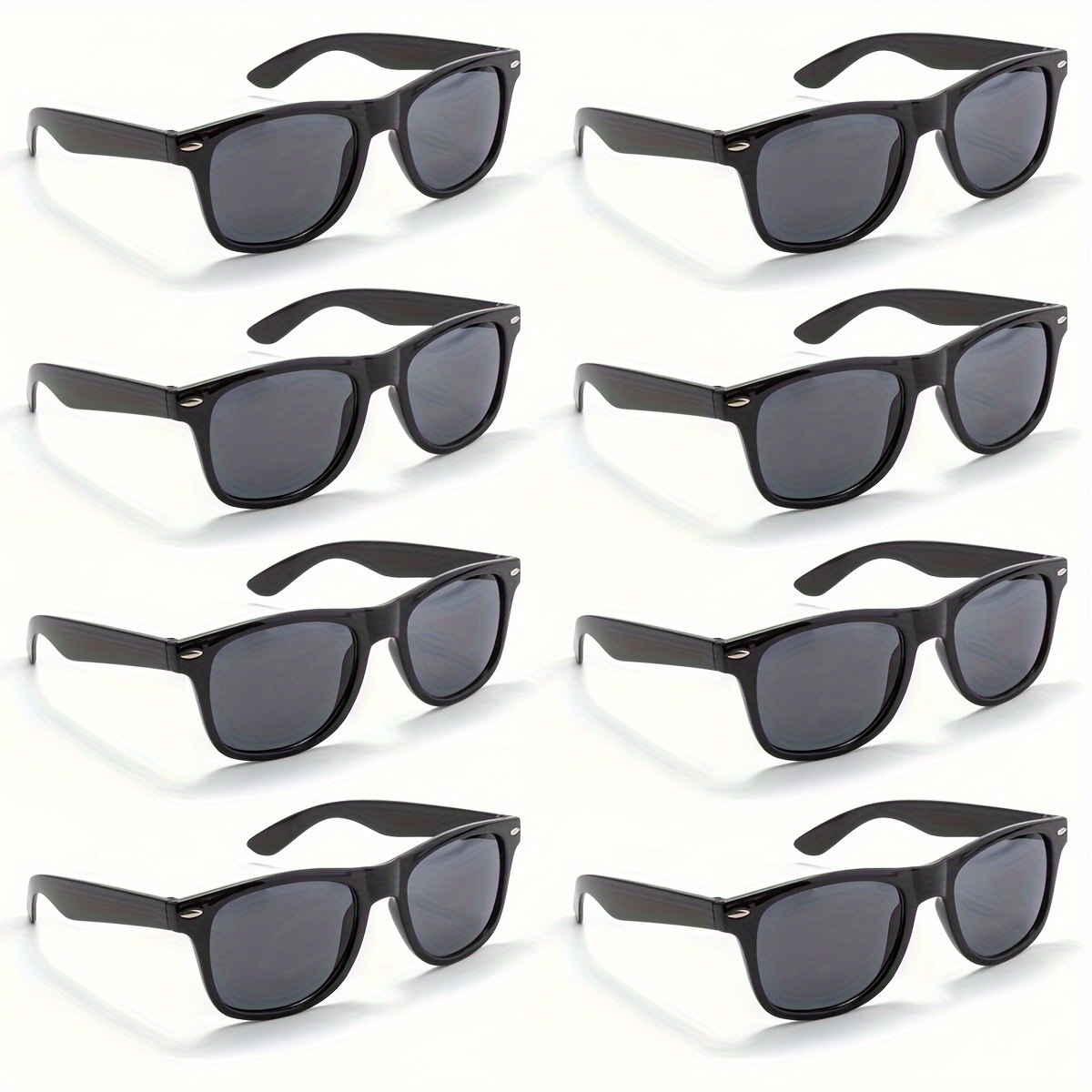 

8 Pairs Of Men's Round Frame Fashionable Casual Glasses For Summer Vacation, Parties, And Outdoor Travel