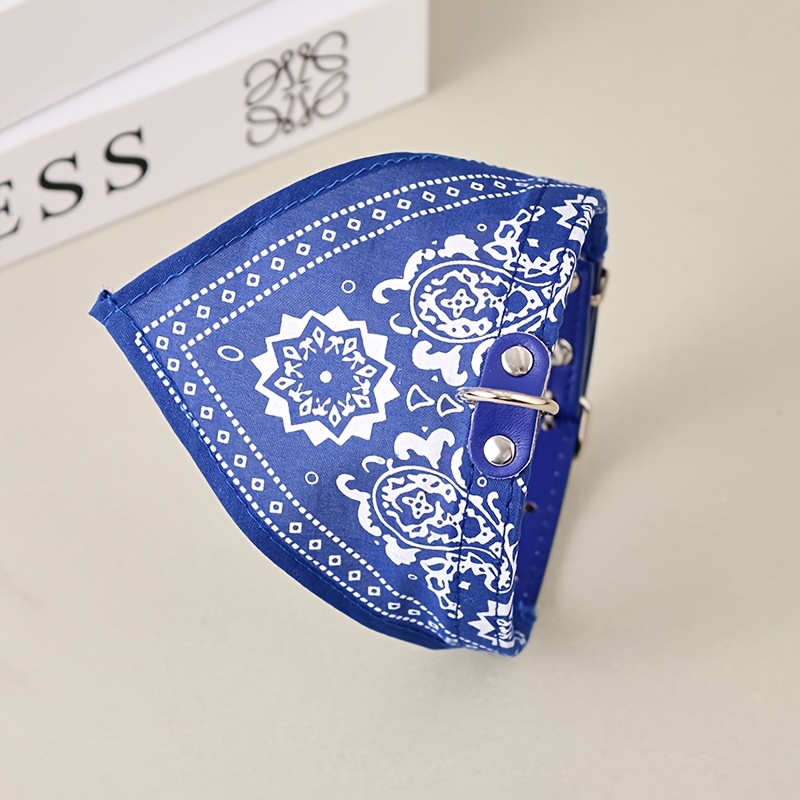 TEMU 1 stuks Bedrukte Sjaal Huisdier Halsband Kat Halsband Hond Imitatieleer Honden Halsband Huisdier Honden Halsband, Halsband Diameter Is 15.75In