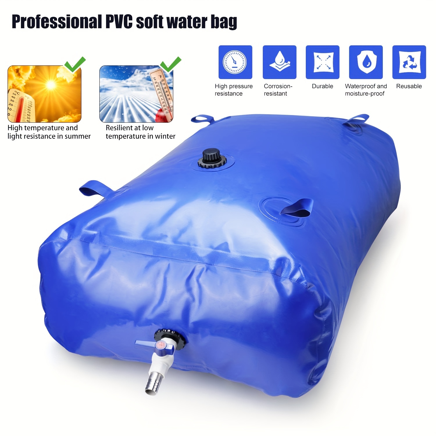 

1set 350l/540l 92gal/142gal Car Bag, Bladder Container, Bag ///canmping, Oldable , Tank, Portable Pvc Bag Spigots