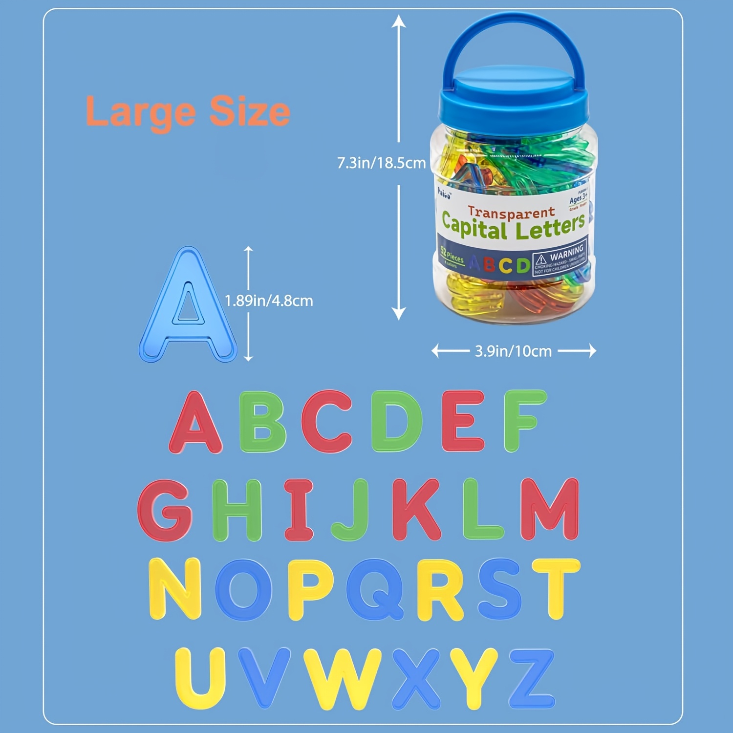 48/52/78pcs Random Colour Letters & Numbers Teaching Tool Set