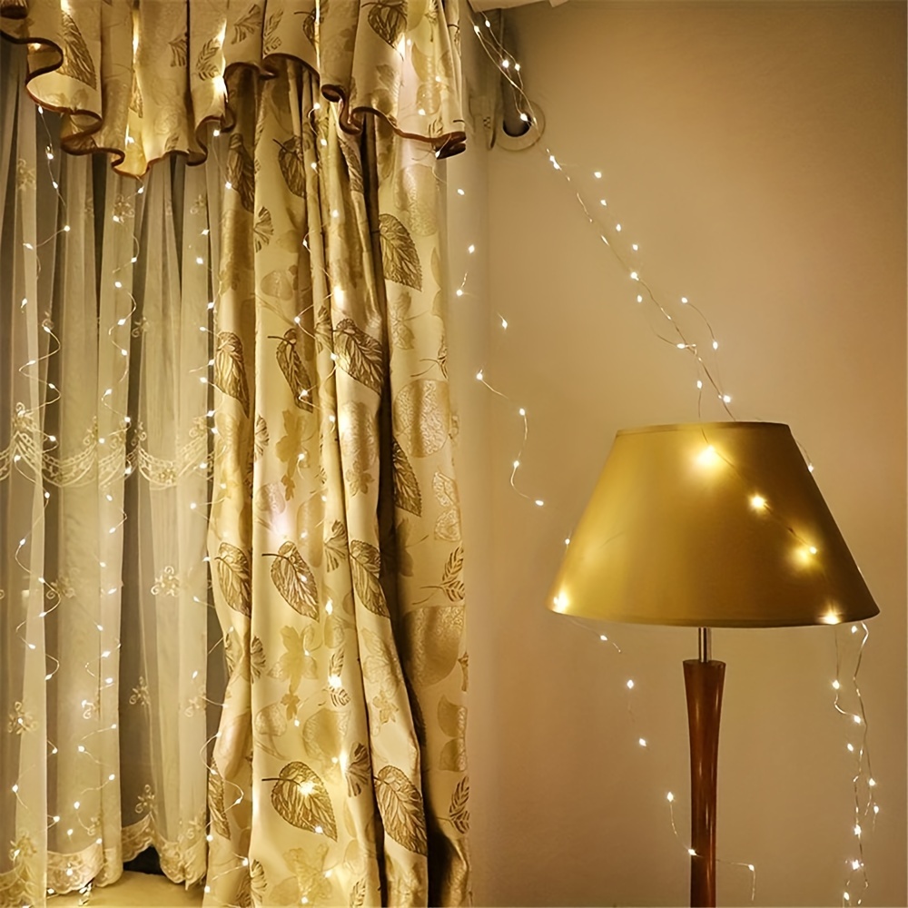 

600 Led Usb-powered Curtain Lights With Remote Control - 19.7ft Fairy String Lights For Christmas, Halloween, Thanksgiving, Valentine's Day & More - Versatile Home Decor