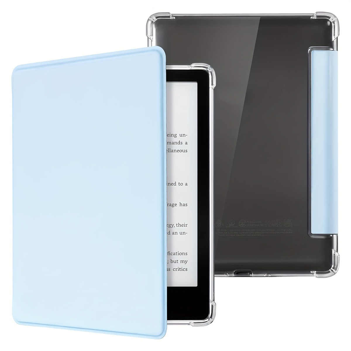 

Étui pour Kindle Paperwhite (6,8" 11e génération 2021) et Paperwhite - couverture et coque arrière en silicone souple transparent avec fonction de mise en /réveil automatique