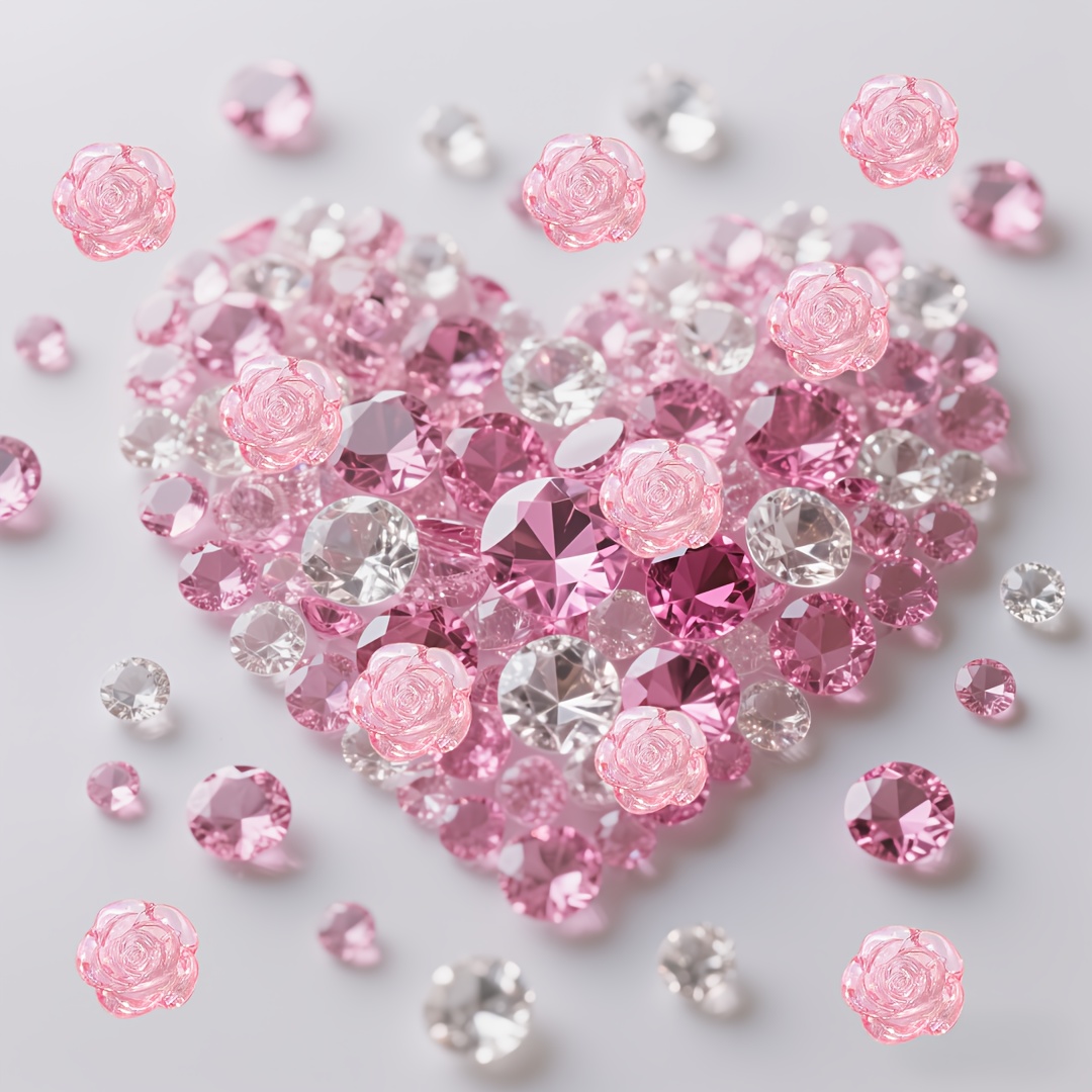 Image of 820pcs Clear Fake Suitable For Crafts, Wedding, Party, Vase Fillers, Table - Gemstones For Centerpieces, Artificial Flowers, Home Table Decor - Synthetic Diamonds