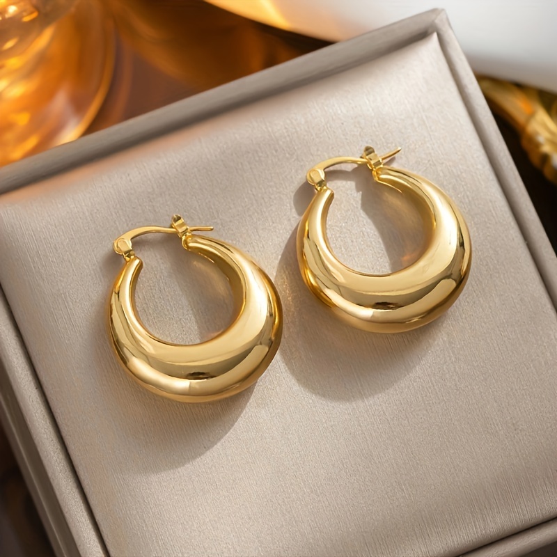 Elegant 14k Gold orders Hoop Earrings