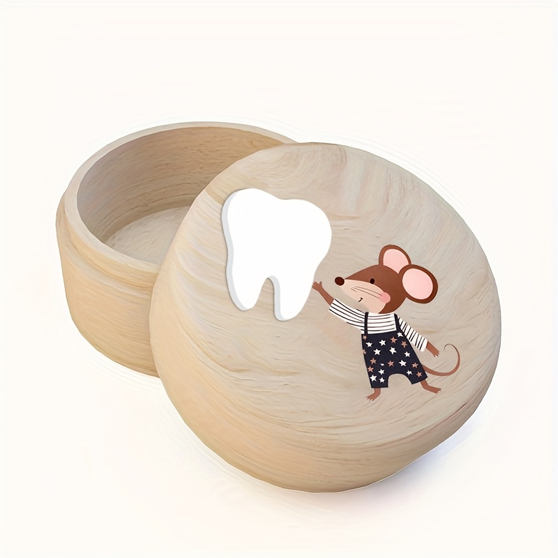 TEMU Scatola per in legno piatta 2D, 1 pz, scatola ricordo per , con design 3D, scatola per ombelicale, scatola per etichette ospedaliere, utilizzata