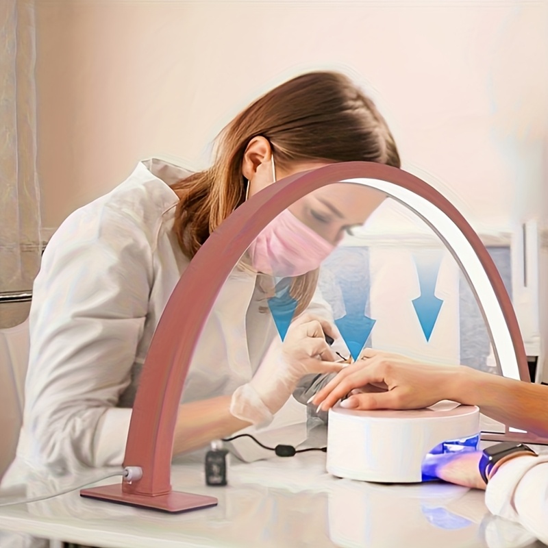 1pc Modern LED Desk Lamp with USB Power, 3-Tone Light Adjustment - Ideal for Nail Art, Lash Extensions, Tattoos & Light Skin Care - Durable Aluminum Base, Plastic Shade, Button Switch, Beauty Room Lighting | Modern Desk Lamp | Durable Aluminum Base