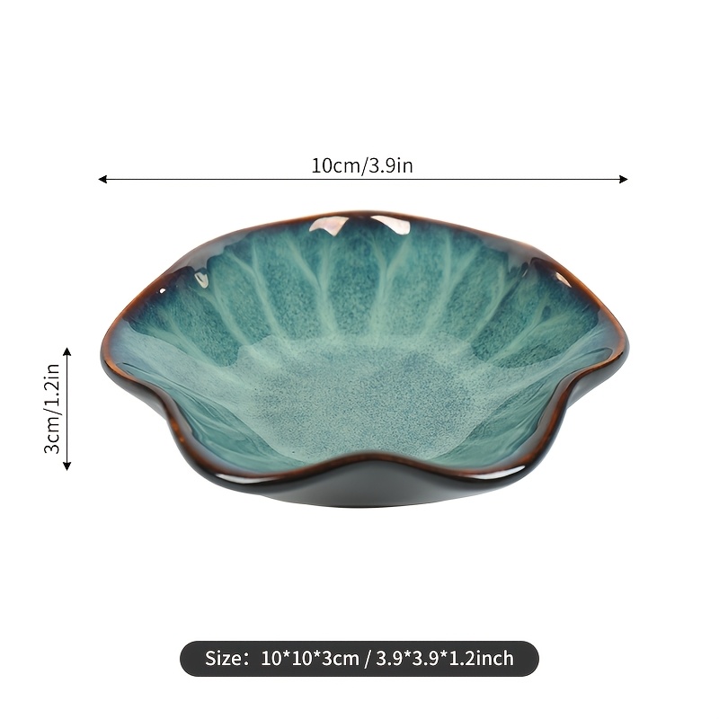 TEMU Ceramic Lotus Leaf Jewelry Tray, Small Decorative Ring Dish Trinket Holder For Earrings Rings Keys, Jewelry Dish, Home Decoration For Mom Best