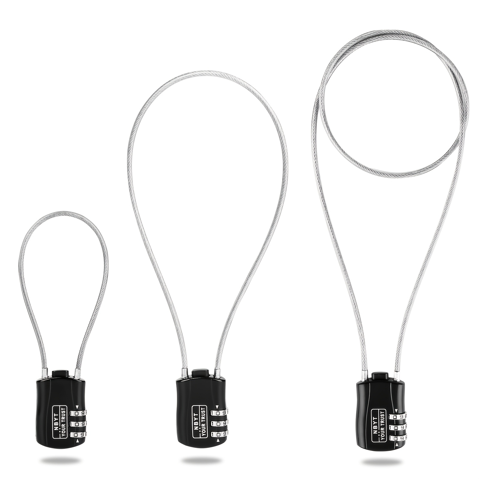   alloy steel wire rope   with resettable combination   bicycles motorcycles luggage skis strollers cabinets outdoor equipment