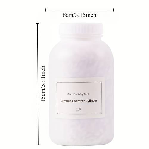 2lb premium ceramic tumbling media reusable rock grinding 3mm x 6mm non for industrial stone polishing and deburring