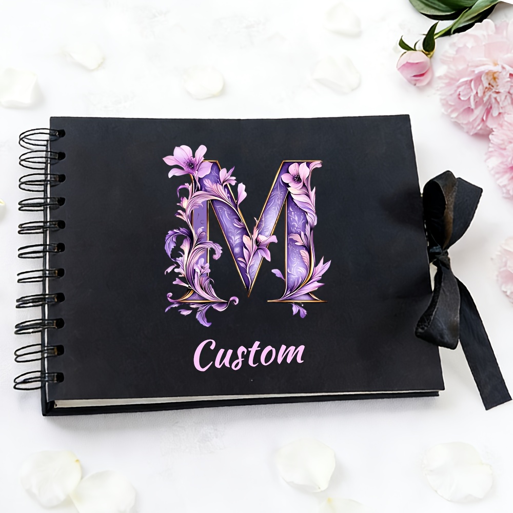 TEMU 1pc 60-page () Custom Wedding Photo Album & Book With Alphabet Printing Suitable For Wedding , Anniversary Albums, Paper Photo Books, Photobook
