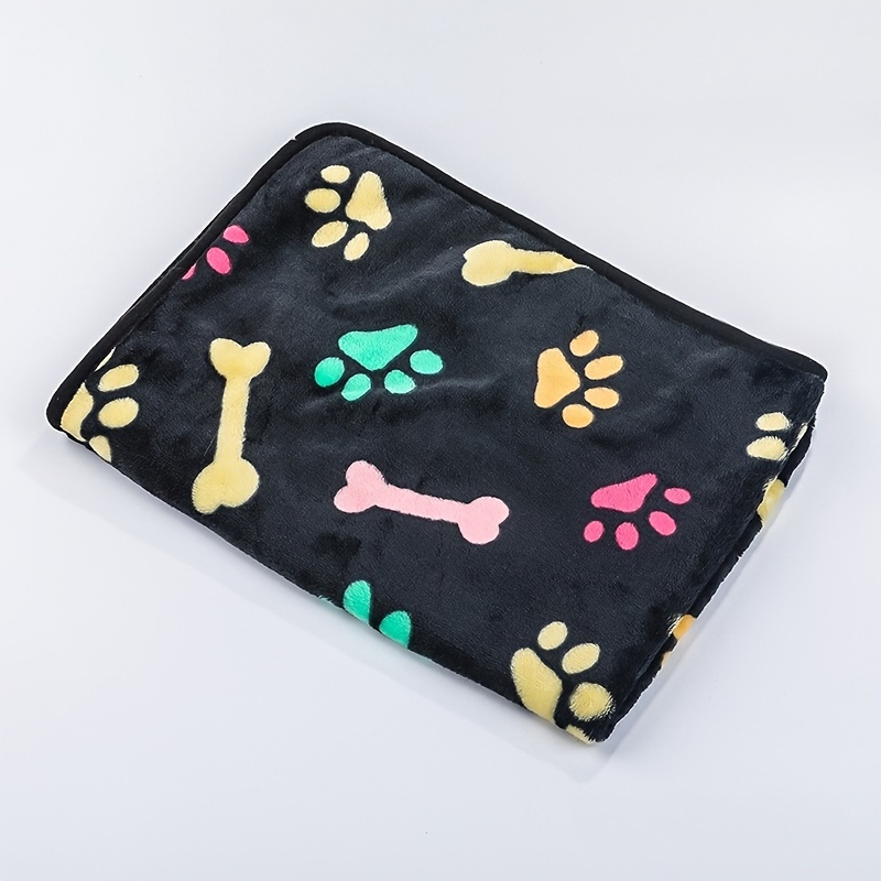 TEMU 1pc Cozy Bone-pattern Dog Blanket Suitable For Small Medium Dogs - Soft Warm Bedspread, Machine Washable Pet, Bone For Kennels & Use