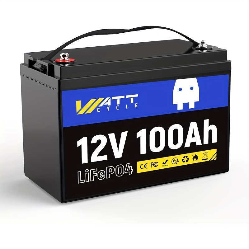 

12v 100ah Lifepo4 Lithium Battery - 20000 Cycles, Built-in 100a Bms, Low Temperature Protection - Ideal For Rv, Camping, And Home Energy Storage - Compatible With Group 24