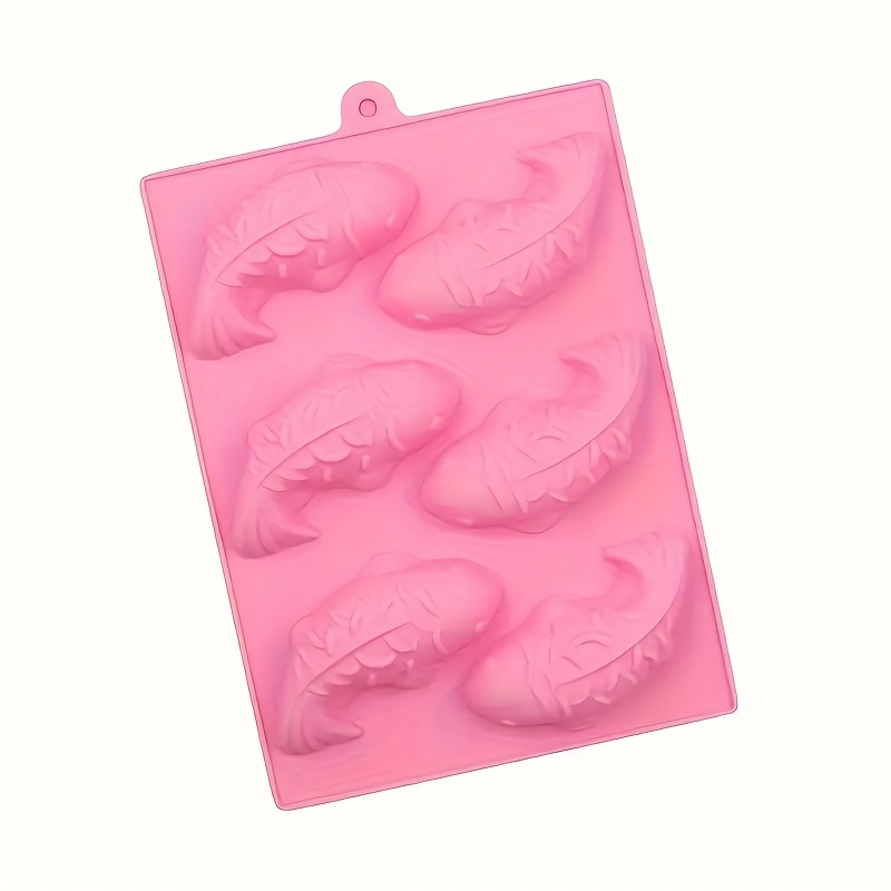 Image of 1pc 6-link Silicone Koi Fish Mold, Food Grade Jelly Mold, High Temperature Resistant And Easy To Clean, Reusable, Suitable For Desserts And Baking, Etc