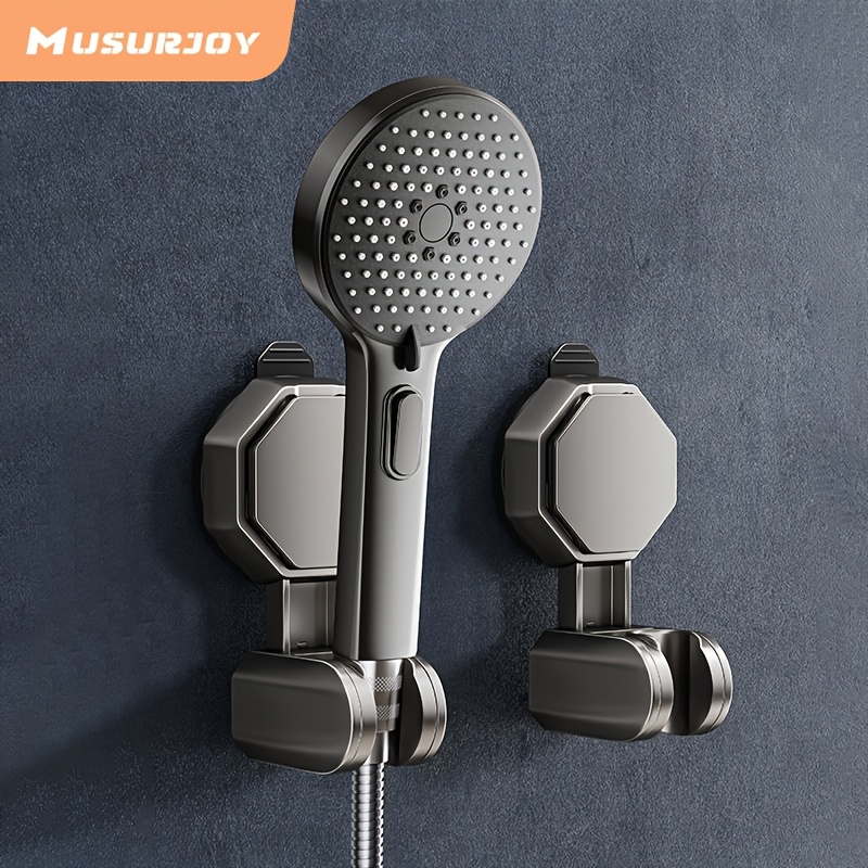 

Musurjoy Adjustable Wall-mounted Shower Hose Holder, Grey, No Electricity Required, Bathroom Accessories, Ideal For Gifting On Special Occasions